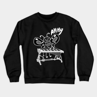 Little Butterfly Vibraphone Player In Love with Vibraphone Music Mallet Play Crewneck Sweatshirt